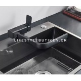 STOCCO Σπαστή Μπαταρία κουζίνας αναμεικτική ST5070Β Black Mat 3