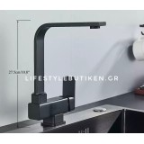 STOCCO Σπαστή Μπαταρία κουζίνας αναμεικτική ST5070Β Black Mat 6