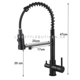 STOCCO Τρίοδη Μπαταρία κουζίνας Φίλτρου ST941B BLACK MAT 5
