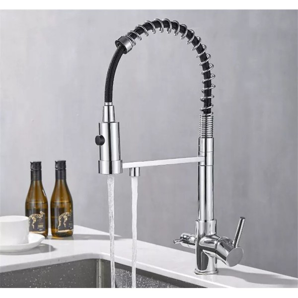 STOCCO Τρίοδη Μπαταρία κουζίνας Φίλτρου ST941C CHROME