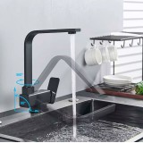 STOCCO Σπαστή Μπαταρία κουζίνας αναμεικτική ST5070Β Black Mat 1