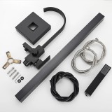 Luxury Matte Black Bathtub Faucet Πολυτελής ματ μαύρη βρύση μπανιέρας Ανεξάρτητη βρύση μπανιέρας μπάνιου ανάμεικτη ζεστό κρύο Βρύση ντουζιέρας μπανιέρας τοποθετημένη στο δάπεδο MY3076 BLACK MAT 5