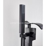 Luxury Matte Black Bathtub Faucet επιδαπέδια μπαταρία λουτρού MY3077 BLACK MAT 4