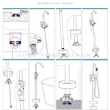 Luxury Matte Black Bathtub Faucet επιδαπέδια μπαταρία λουτρού MY3077 BLACK MAT 10