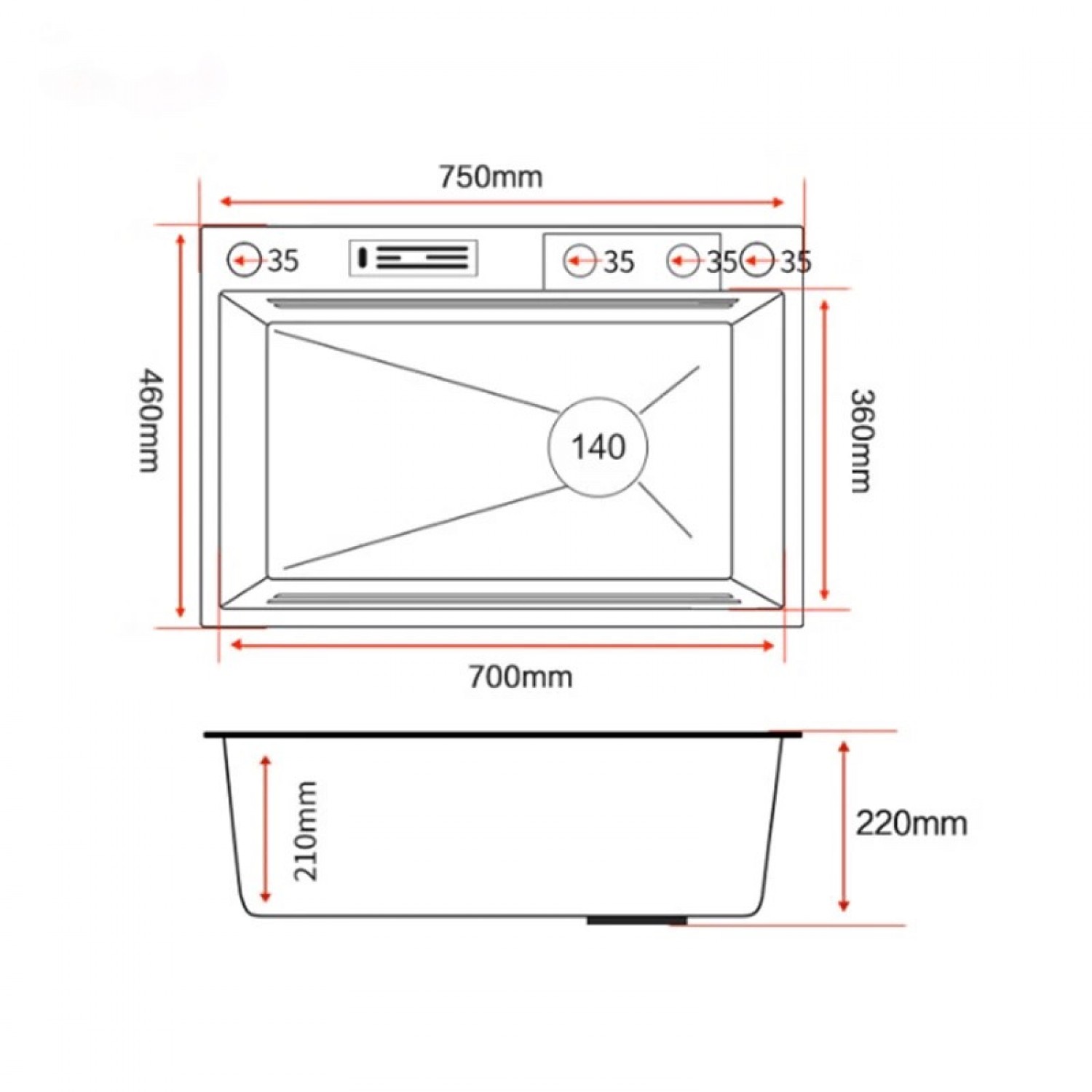 NARON Μοντέρνο υψηλής ποιότητας χειροποίητο σετ νεροχύτη κουζίνας από ανοξείδωτο ατσάλι 304 μονό με ψηφιακή οθόνη καταρράκτη σετ νεροχύτη με βρύση κουζίνας NR-6521 GUN METAL