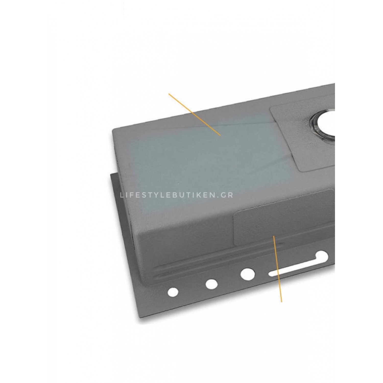 NARON Μοντέρνο υψηλής ποιότητας χειροποίητο σετ νεροχύτη κουζίνας από ανοξείδωτο ατσάλι 304 μονό με ψηφιακή οθόνη καταρράκτη σετ νεροχύτη με βρύση κουζίνας NR-6521 GUN METAL