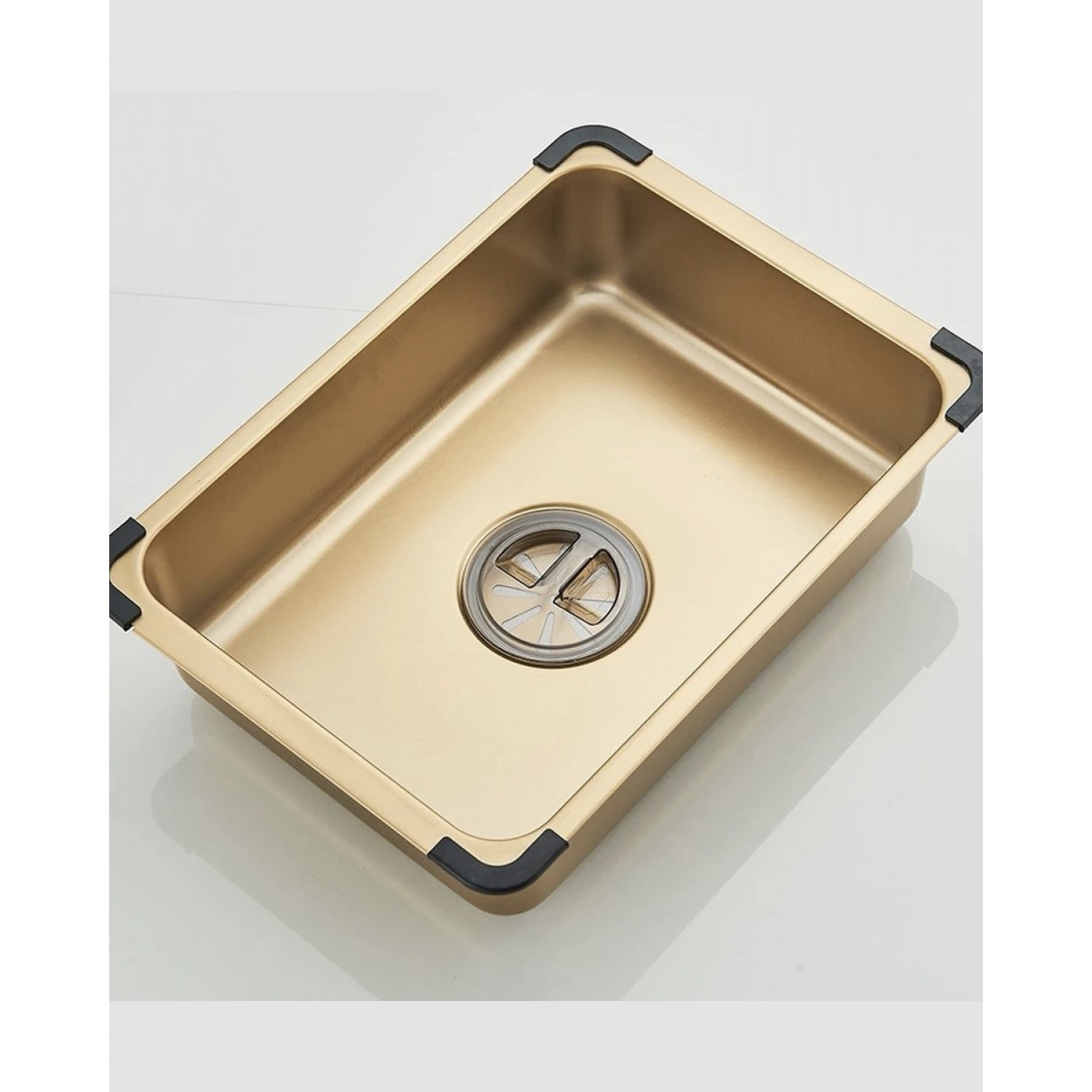 NARON Πολυλειτουργικό χειροποίητο σετ νεροχύτη κουζίνας από ανοξείδωτο ατσάλι 304 μονό με ψηφιακή οθόνη καταρράκτη σετ νεροχύτη με βρύση κουζίνας NR-5521BG BRUSHED GOLD