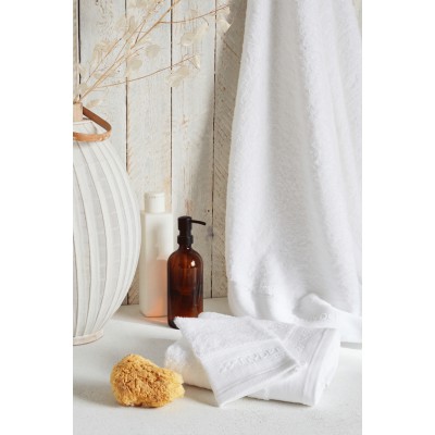 Nydel Paris 50 x 100 cm Βιολογική Πετσέτα μπάνιου από εξαιρετικά απαλό και παχύ οργανικό βαμβάκι 700 g/m² ND3372 WHITE