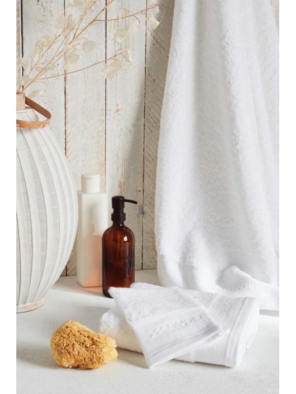 Nydel Paris 50 x 100 cm Βιολογική Πετσέτα μπάνιου από εξαιρετικά απαλό και παχύ οργανικό βαμβάκι 700 g/m² ND3372 WHITE