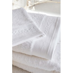 Nydel Paris 50 x 100 cm Βιολογική Πετσέτα μπάνιου από εξαιρετικά απαλό και παχύ οργανικό βαμβάκι 700 g/m² ND3372 WHITE