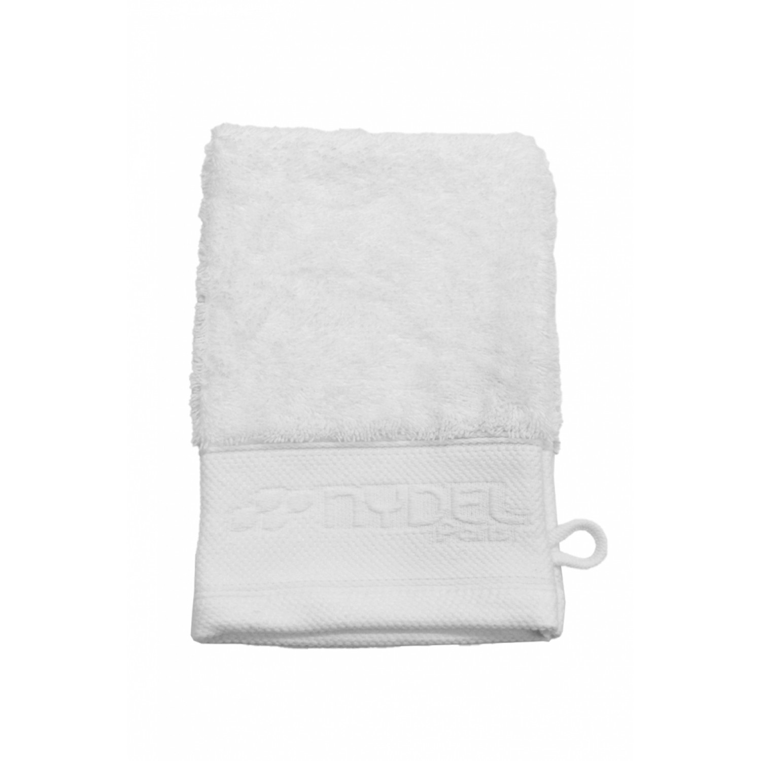 Nydel Paris 21 x 15 cm Βιολογικό Γάντι μπάνιου από εξαιρετικά απαλό και παχύ οργανικό βαμβάκι 700 g/m² ND3372360 WHITE