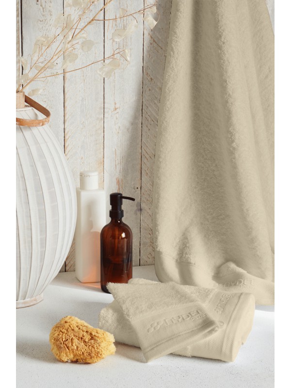 Nydel Paris 100 x 150 cm Βιολογική Πετσέτα μπάνιου MAXI από εξαιρετικά απαλό και παχύ οργανικό βαμβάκι 700 g/m² ND33723 Beige