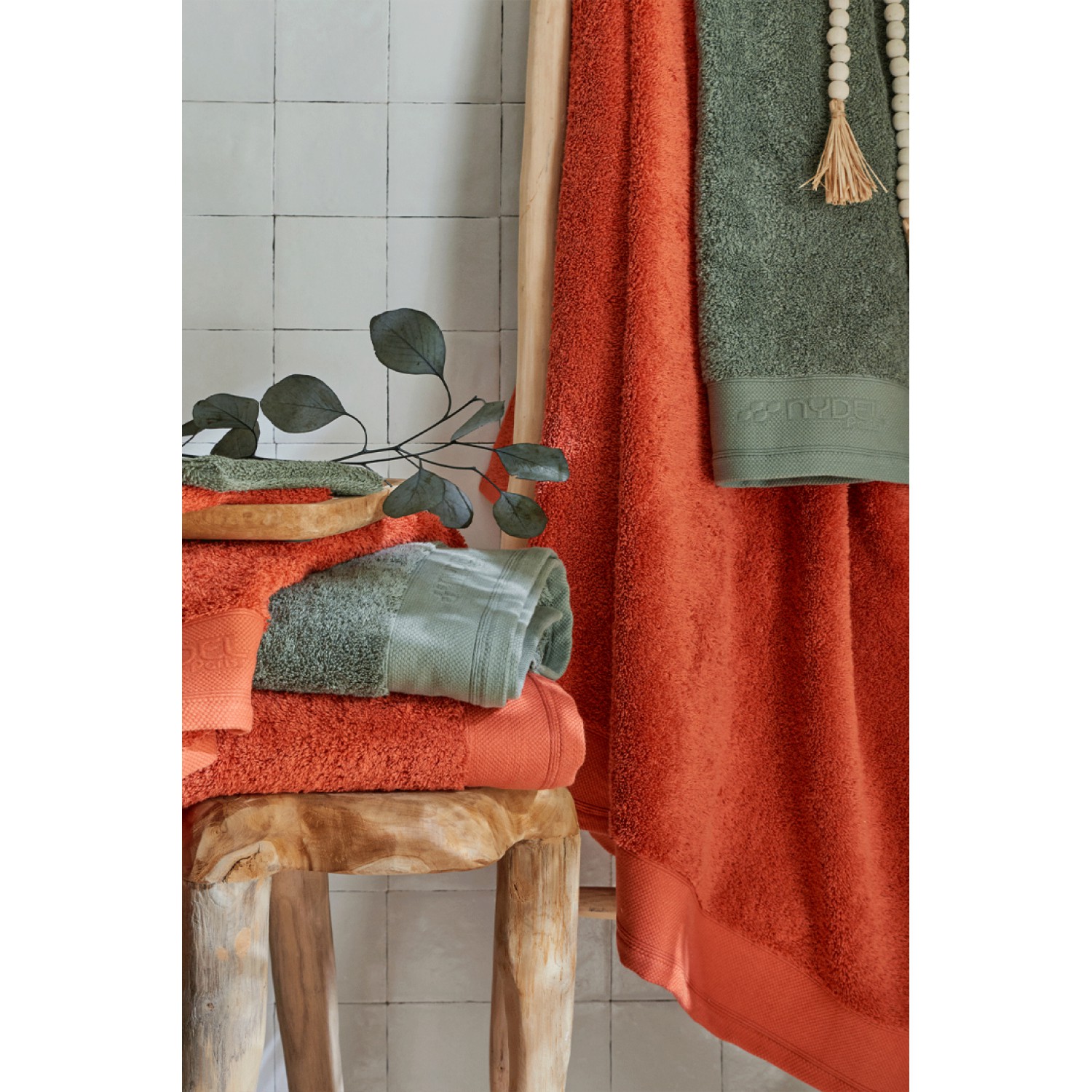 Nydel Paris 50 x 100 cm Βιολογική Πετσέτα μπάνιου από εξαιρετικά απαλό και παχύ οργανικό βαμβάκι 700 g/m² ND3372 Κεραμιδί