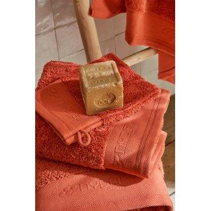 Nydel Paris 50 x 100 cm Βιολογική Πετσέτα μπάνιου από εξαιρετικά απαλό και παχύ οργανικό βαμβάκι 700 g/m² ND3372 Κεραμιδί