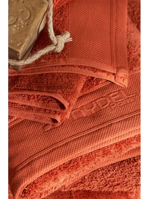 Nydel Paris 70 x 140 cm Βιολογική Πετσέτα μπάνιου από εξαιρετικά απαλό και παχύ οργανικό βαμβάκι 700 g/m² ND337236 Κεραμιδί