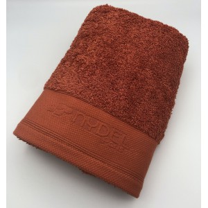 Nydel Paris 50 x 100 cm Βιολογική Πετσέτα μπάνιου από εξαιρετικά απαλό και παχύ οργανικό βαμβάκι 700 g/m² ND3372 Κεραμιδί