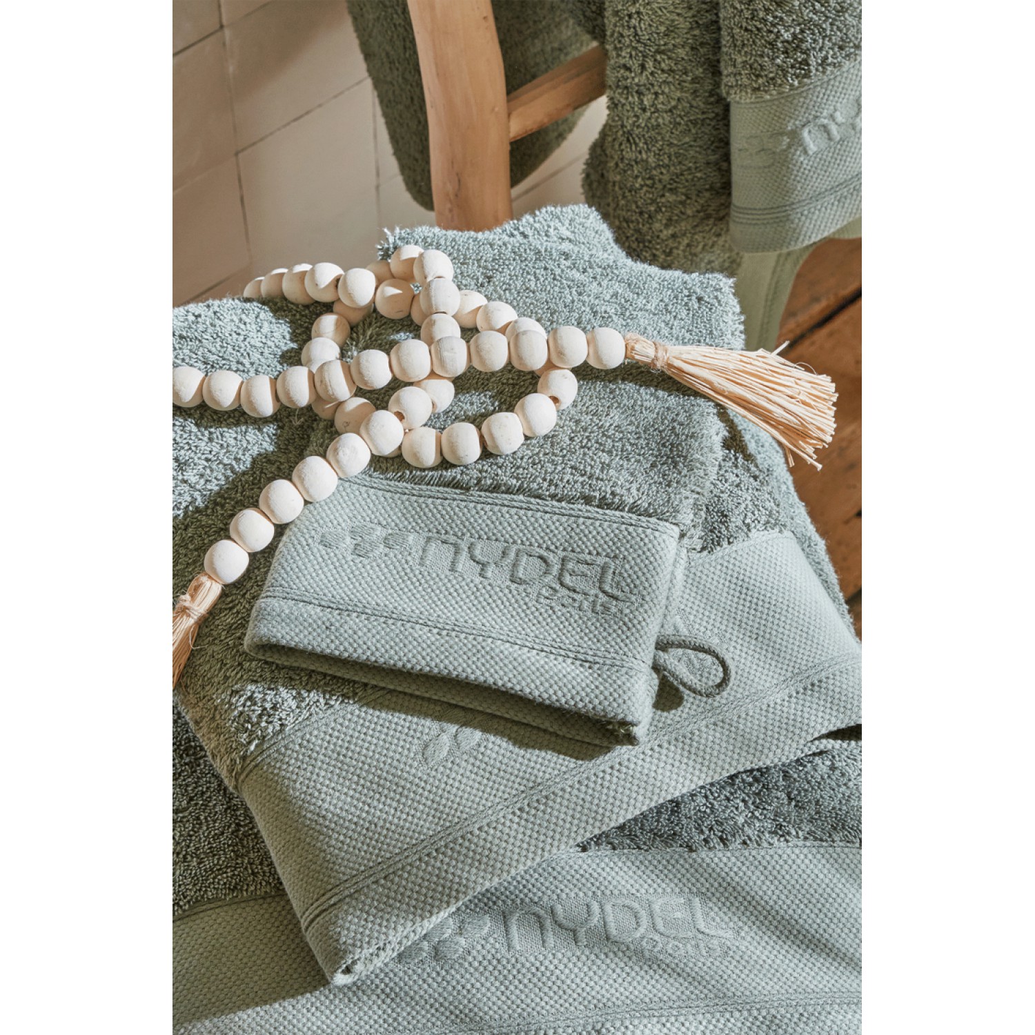 Nydel Paris 50 x 100 cm Βιολογική Πετσέτα μπάνιου από εξαιρετικά απαλό και παχύ οργανικό βαμβάκι 700 g/m² ND3372 ΜΕΝΤΑ