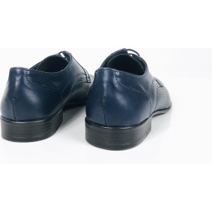 Ανδρικά δερμάτινα Παπουτσια Oxford Γαμπριάτικα χειροποίητα TSALIS SHOES 285/Μπλε