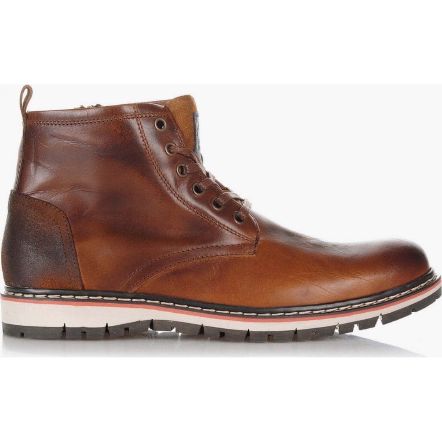 UrbanFly 5421 Δερμάτινα Ανδρικά Μποτάκια Cognac