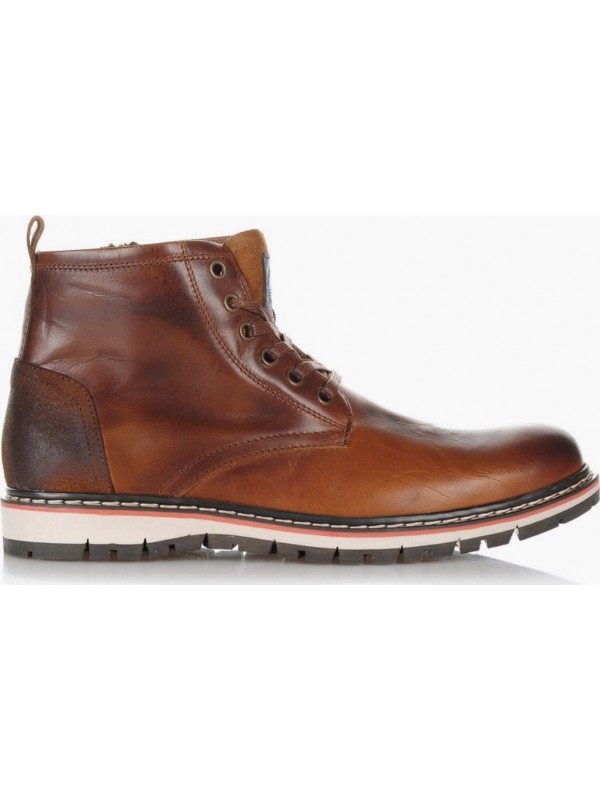 UrbanFly 5421 Δερμάτινα Ανδρικά Μποτάκια Cognac