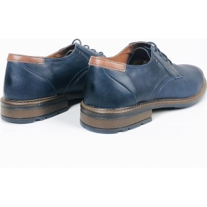 Ανδρικά δερμάτινα Παπουτσια Oxford χειροποίητα TSALIS SHOES 212/ΜΠΛΕ