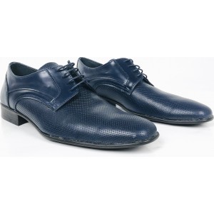 Ανδρικά δερμάτινα Παπουτσια Oxford Γαμπριάτικα χειροποίητα TSALIS SHOES 285/Μπλε