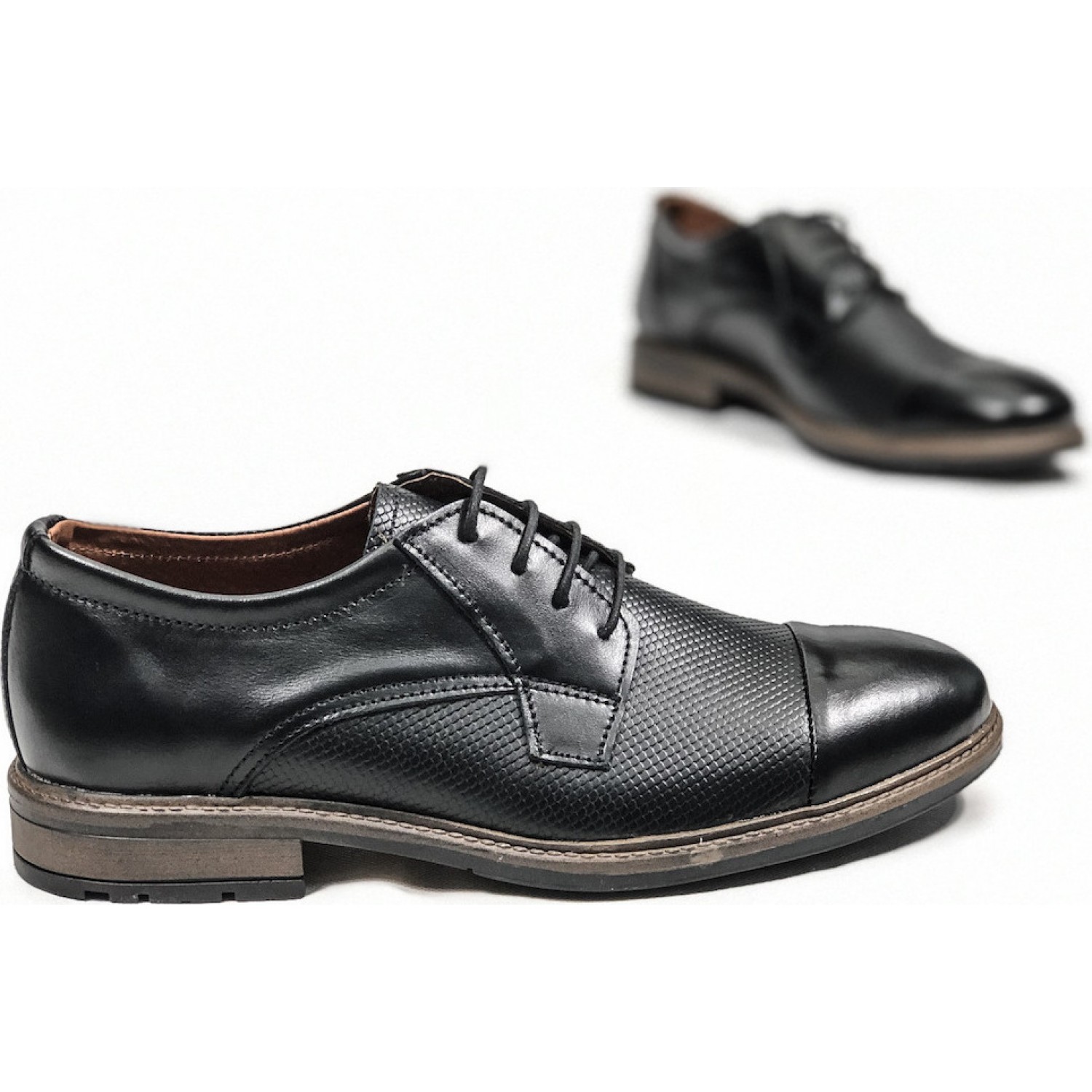 Ανδρικά δερμάτινα Παπουτσια χειροποίητα TSALIS SHOES 262/ΜΑΥΡΟ