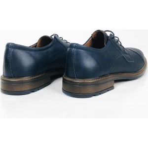 Ανδρικά δερμάτινα Παπουτσια Oxford χειροποίητα TSALIS SHOES 262/ΜΠΛΕ