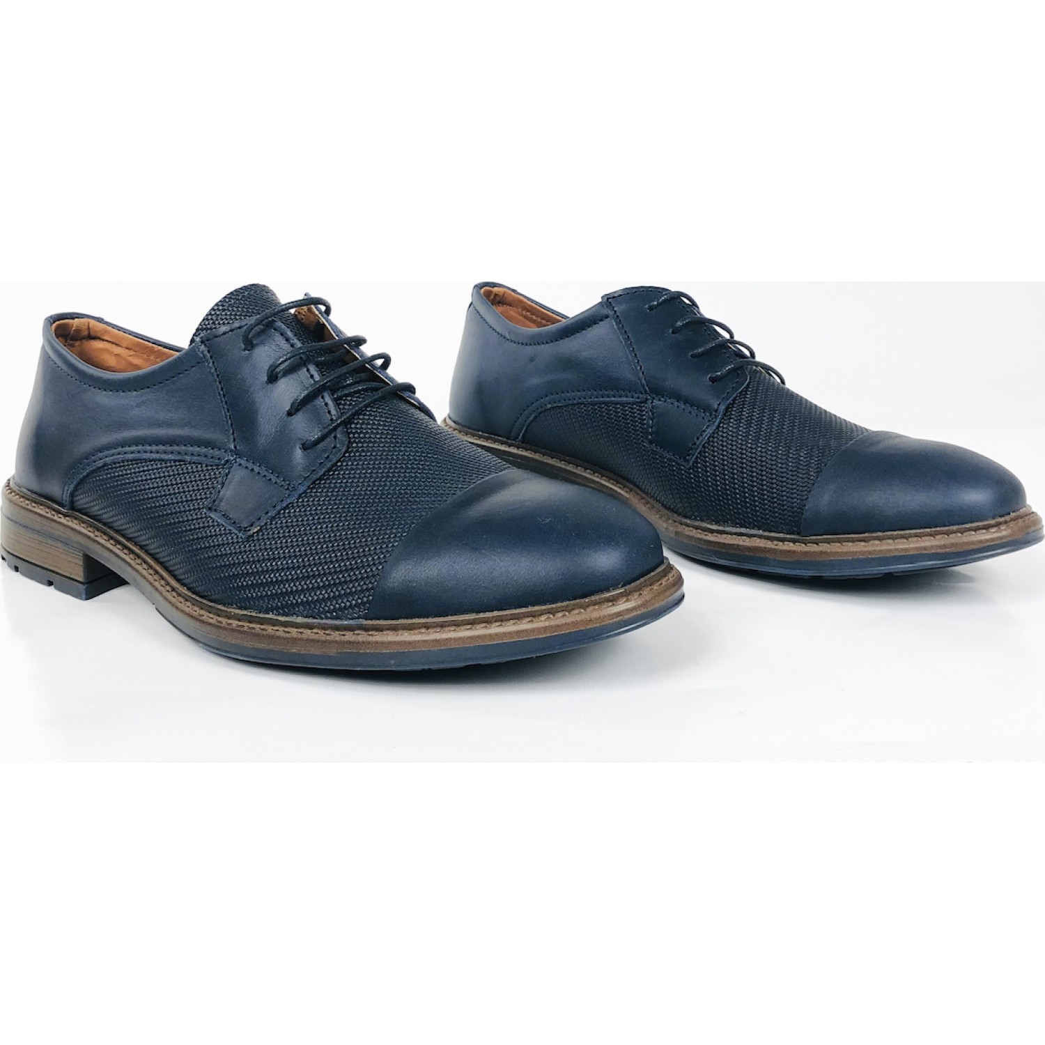 Ανδρικά δερμάτινα Παπουτσια Oxford χειροποίητα TSALIS SHOES 262/ΜΠΛΕ