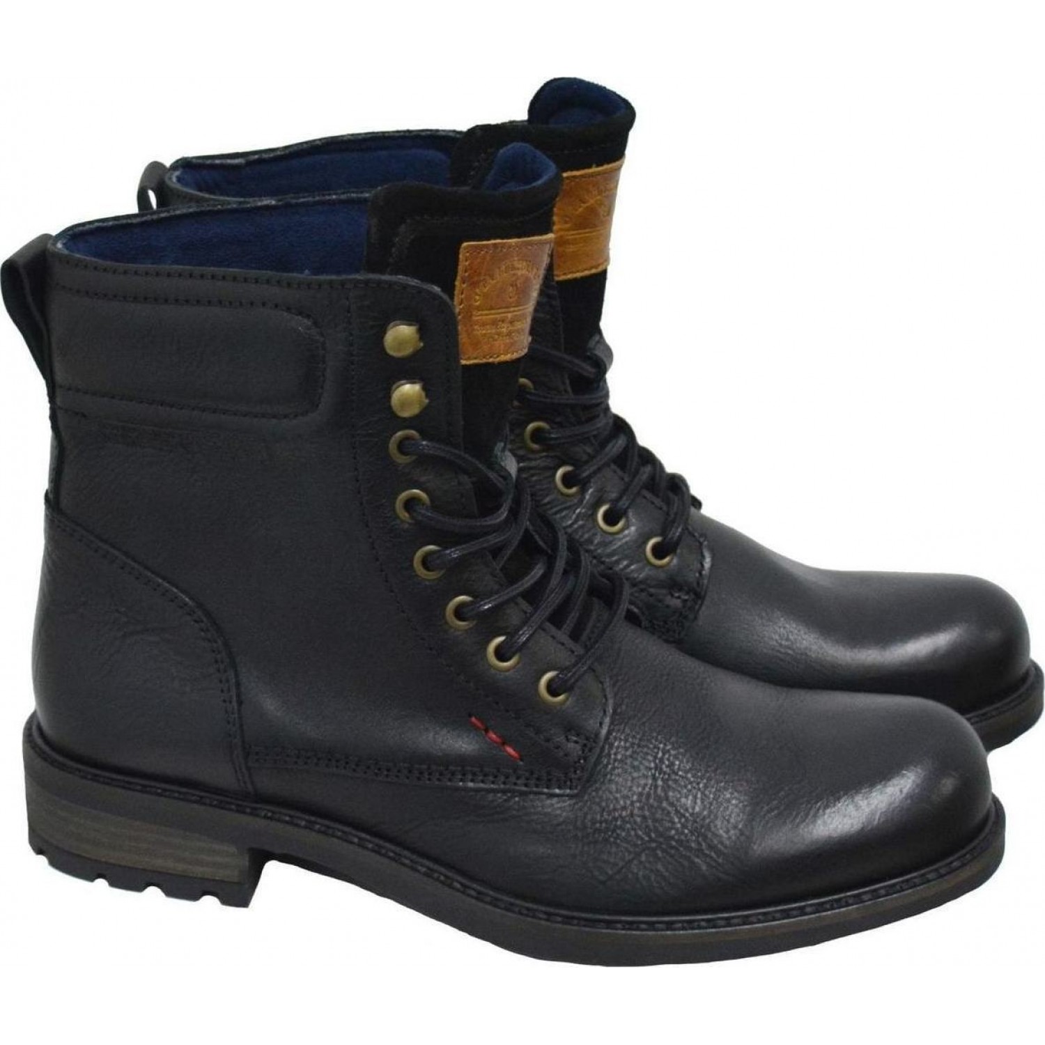 UrbanFly 5418 Δερμάτινα Μαύρα Ανδρικά Αρβυλάκια