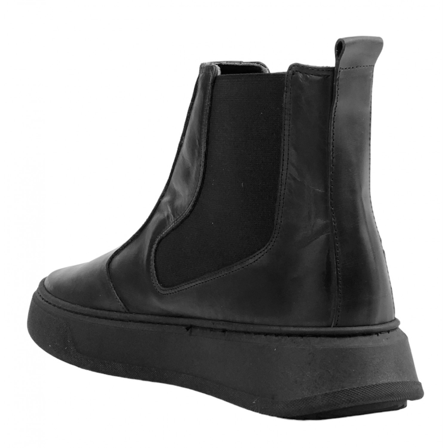 Ανδρικά δερμάτινα μποτάκια Chelsea MAINSTONE 699 Black