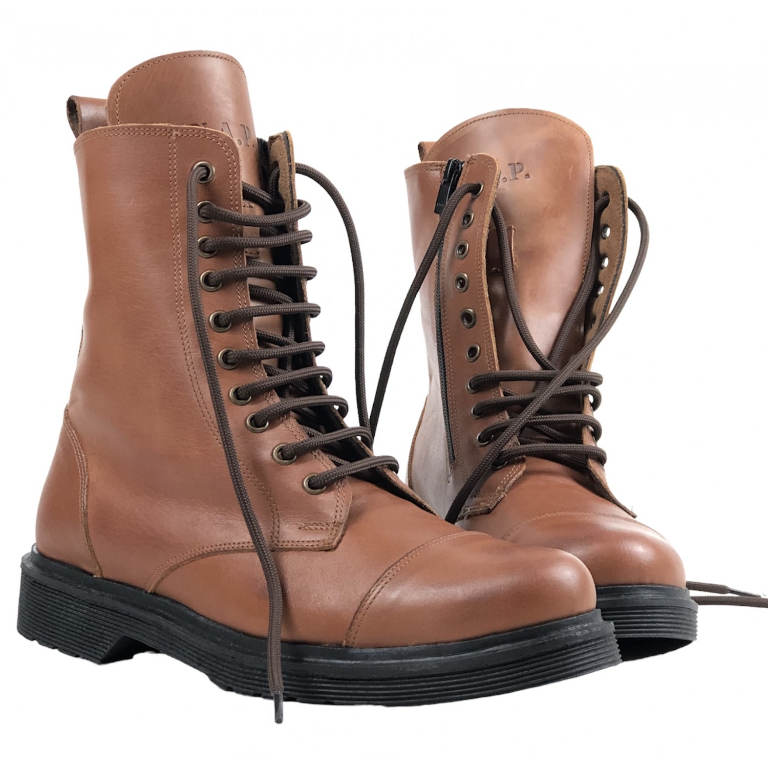 Ανδρική δερμάτινη αρβύλα με φερμουάρ MAINSTONE 1000 Ταμπά