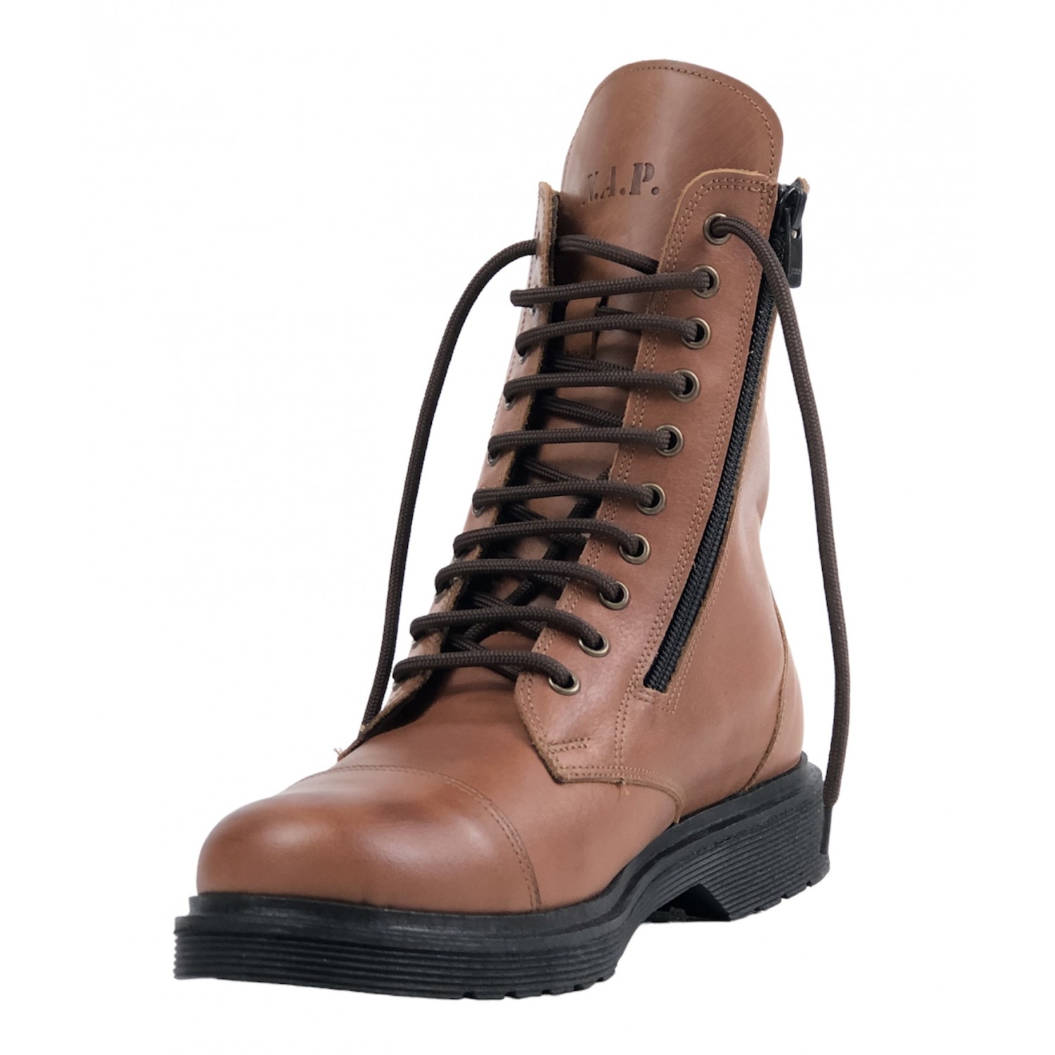 Ανδρική δερμάτινη αρβύλα με φερμουάρ MAINSTONE 1000 Ταμπά