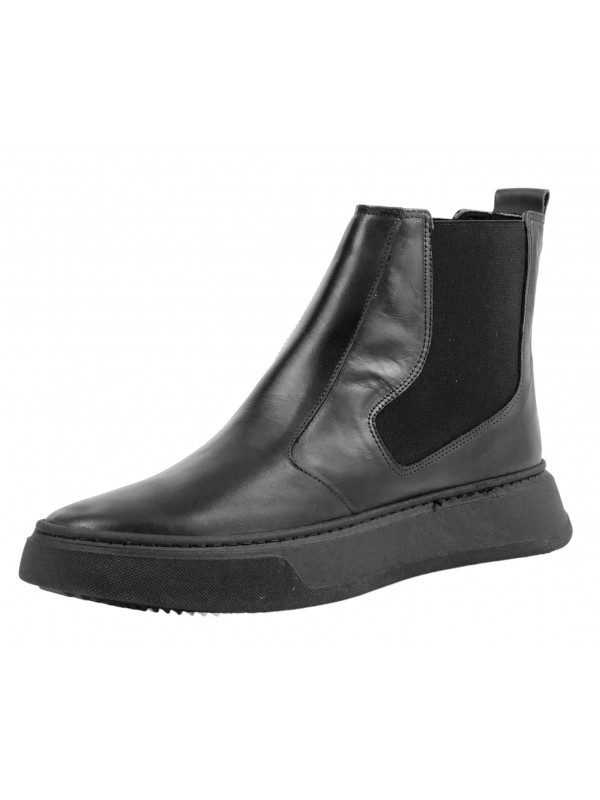 Ανδρικά δερμάτινα μποτάκια Chelsea MAINSTONE 699 Black