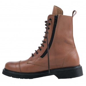 Ανδρική δερμάτινη αρβύλα με φερμουάρ MAINSTONE 1000 Ταμπά