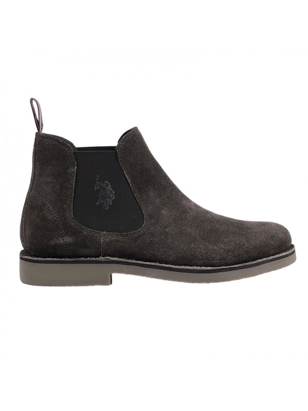 Ανδρικά δερμάτινα μποτάκια U.S. Polo Assn - MUST001A-DBR001- Καφέ