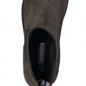 Ανδρικά δερμάτινα μποτάκια U.S. Polo Assn - MUST001A-DBR001- Καφέ