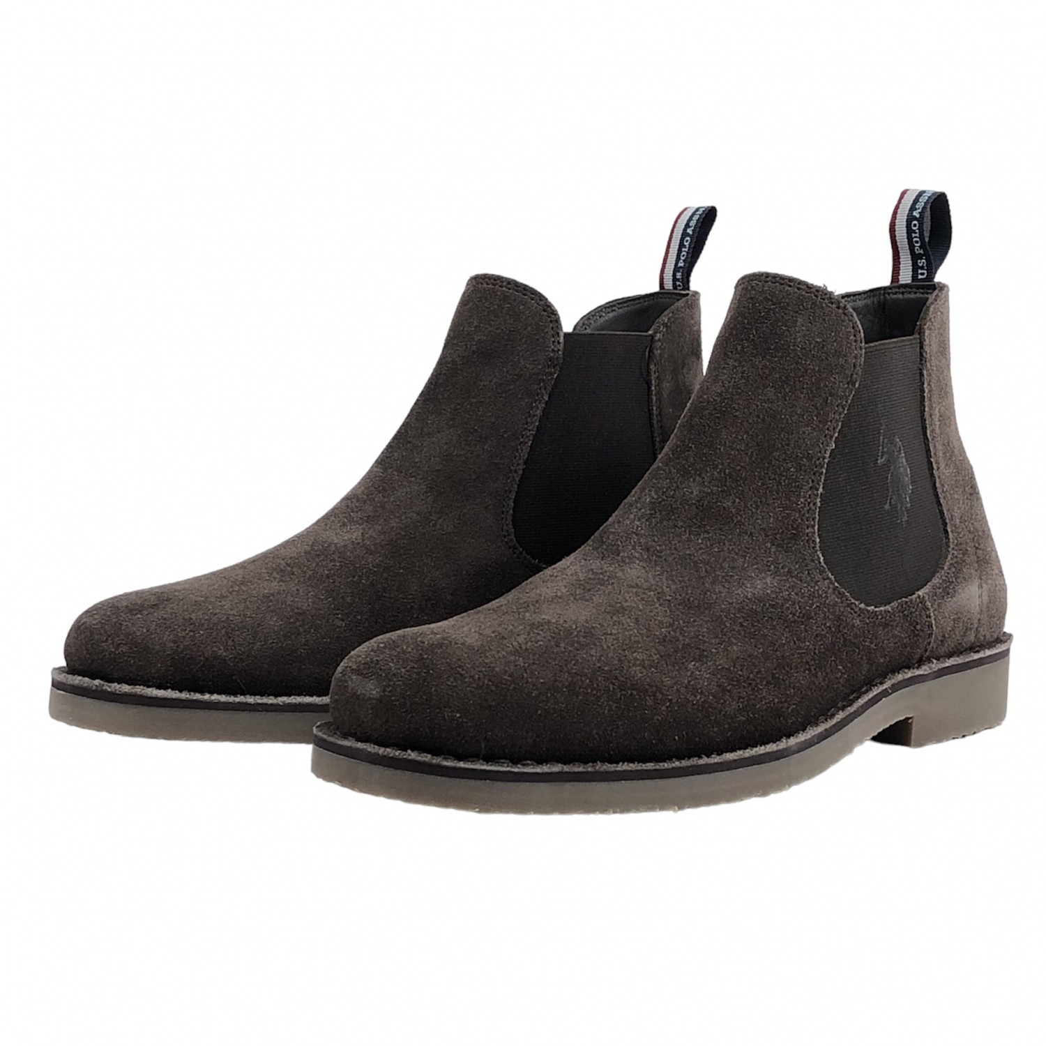 Ανδρικά δερμάτινα μποτάκια U.S. Polo Assn - MUST001A-DBR001- Καφέ