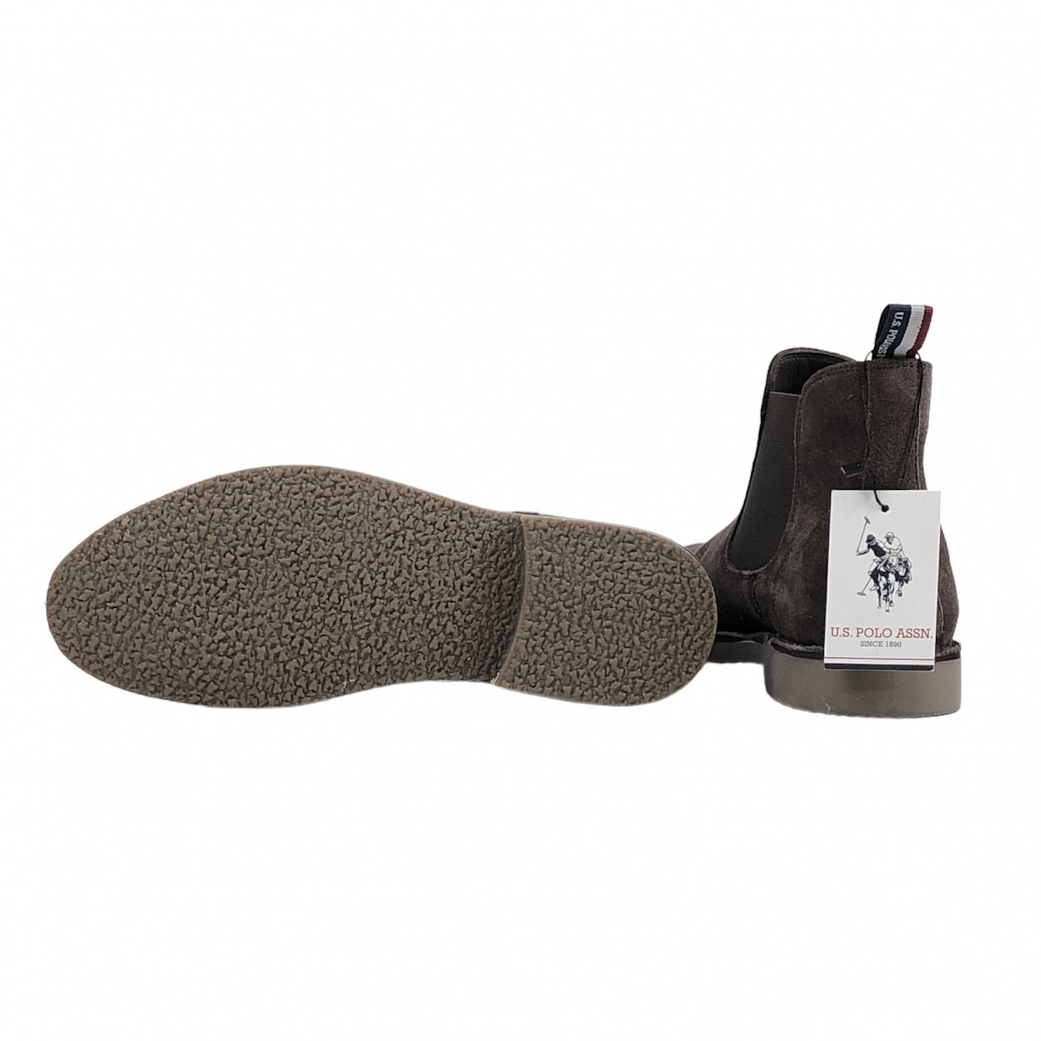 Ανδρικά δερμάτινα μποτάκια U.S. Polo Assn - MUST001A-DBR001- Καφέ