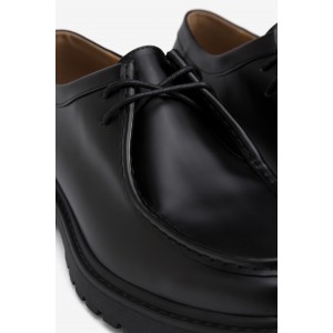 Life Style Butiken Ανδρικά δεμάτινα παπούτσια Loafer με chunky treaded sole LS110062982_000 Black