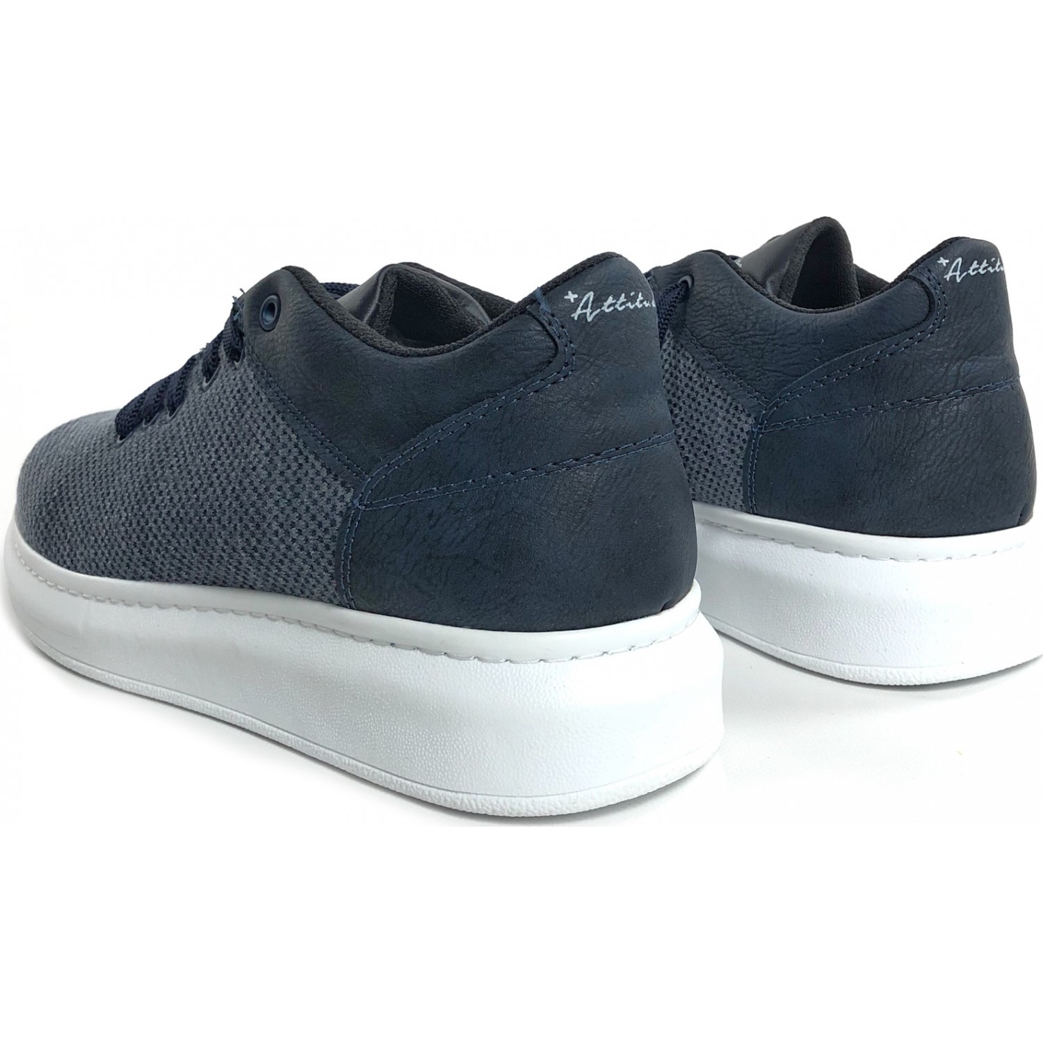 Ανδρικά sneakers με ψηλή σόλα ATTITUDE 3002 ΜΠΛΕ