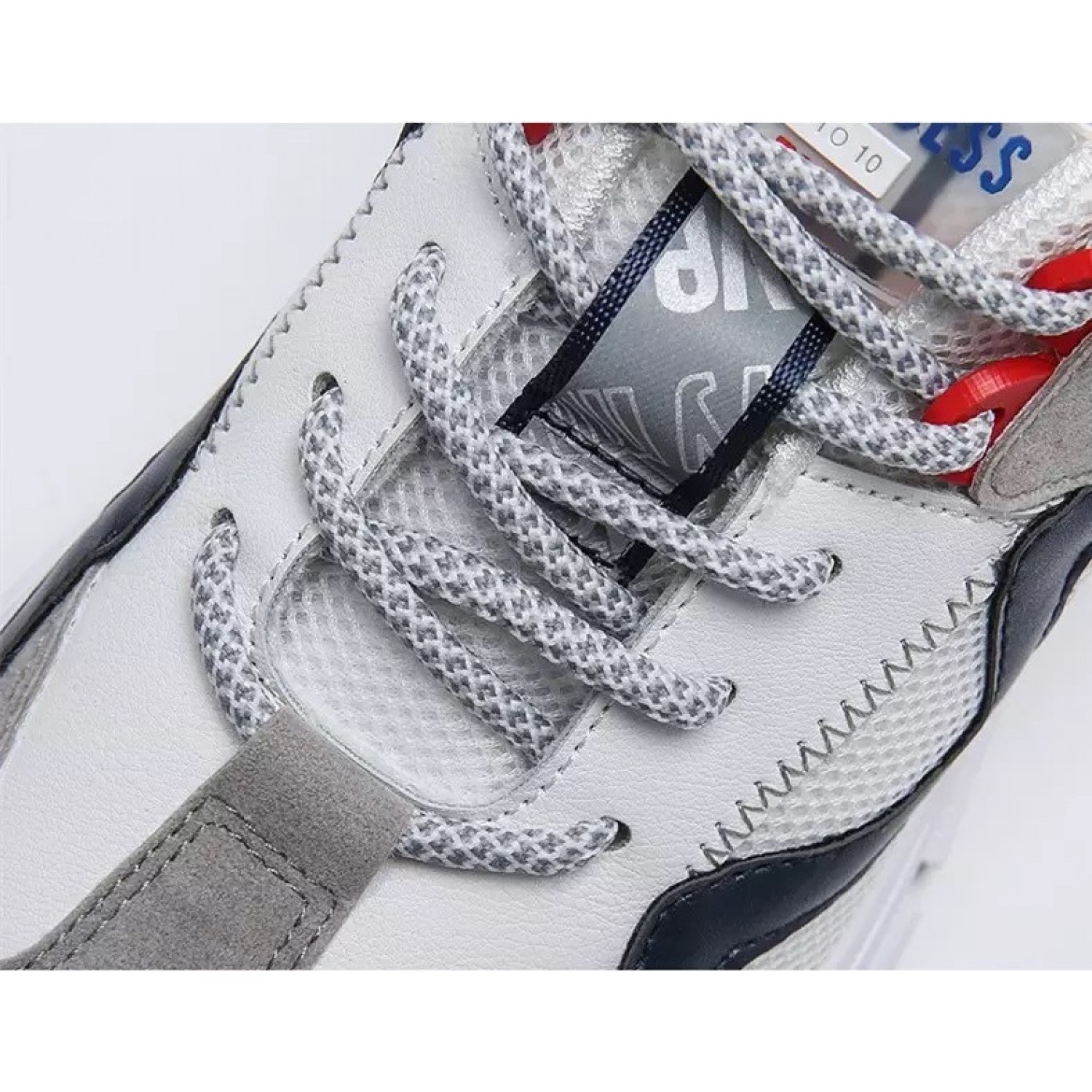 Life Style Butiken Running Shoes for Men Χρωματιστό παπούτσι 4X33 λευκό με μπλε και κόκκινο