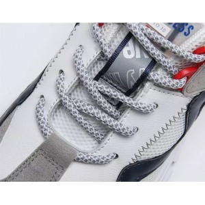 Life Style Butiken Running Shoes for Men Χρωματιστό παπούτσι 4X33 λευκό με μπλε και κόκκινο