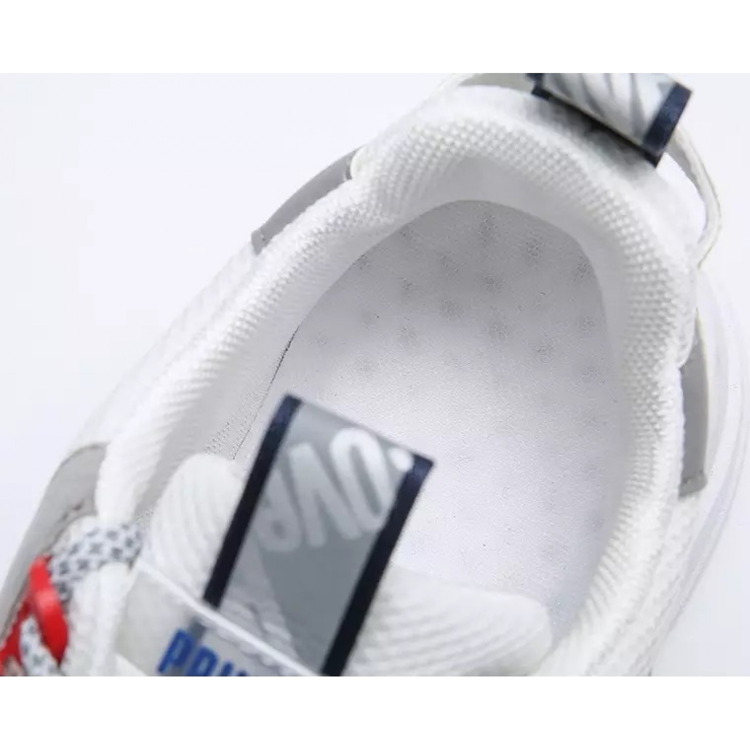 Life Style Butiken Running Shoes for Men Χρωματιστό παπούτσι 4X33 λευκό με μπλε και κόκκινο