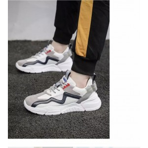 Life Style Butiken Running Shoes for Men Χρωματιστό παπούτσι 4X33 λευκό με μπλε και κόκκινο