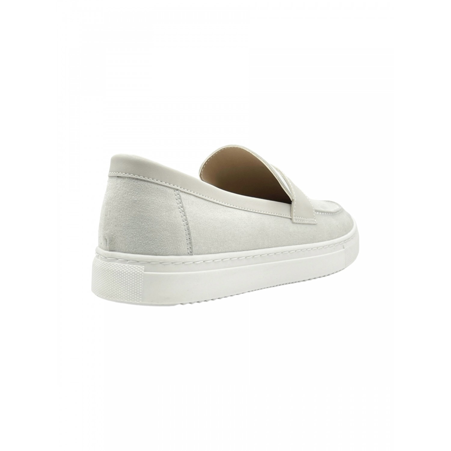 Life Style Butiken Ανδρικά Suede Δερμάτινα Loafers LS478 Γκρι