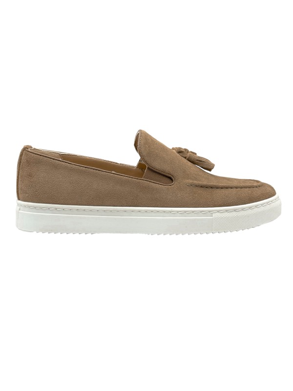 Life Style Butiken Ανδρικά Suede Δερμάτινα Loafers LS475 Πούρο