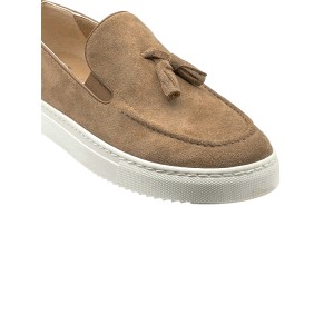 Life Style Butiken Ανδρικά Suede Δερμάτινα Loafers LS475 Πούρο