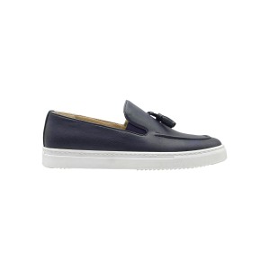 Life Style Butiken Ανδρικά Δερμάτινα Loafers LS475 Navy