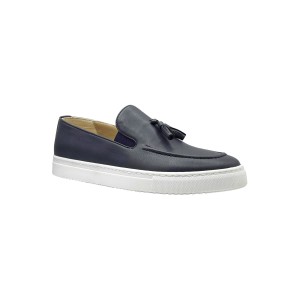 Life Style Butiken Ανδρικά Δερμάτινα Loafers LS475 Navy